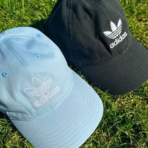 Baby Blue and Black Adidas Originals Hats Lot of 2